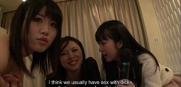  Japanese reporter, Asakura Kotomi and her friends suck cock, uncensored